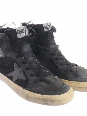 Golden Goose Black High-Top Star-Detail Sneakers 37 /6.5